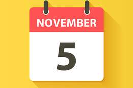 november 5 calendar icon